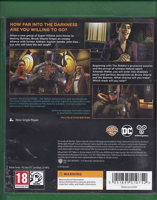 Batman The Enemy Within - Xbox One (A-Grade) (Genbrug)